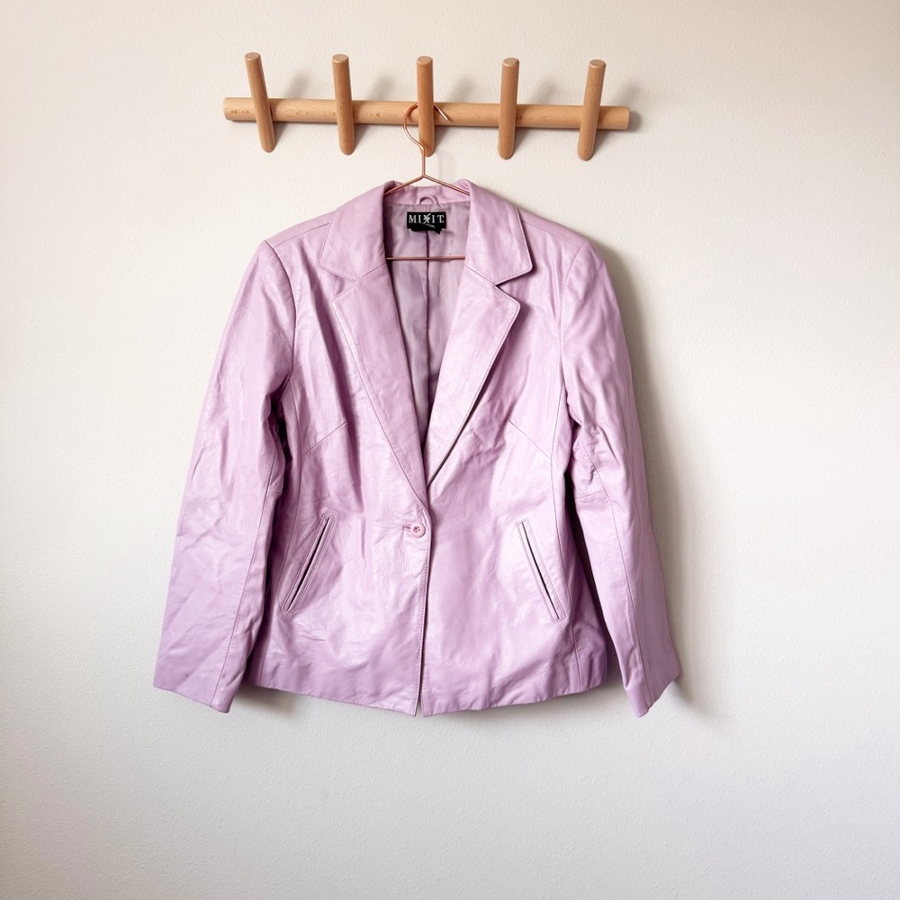 Y2K Mixit Lilac leatherJacket